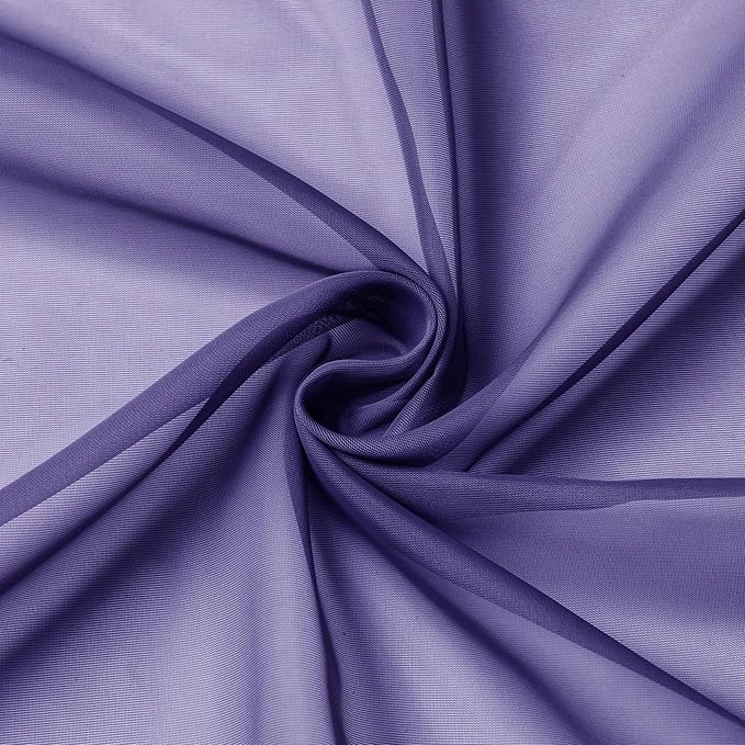 Aiyufeng Purple Sheer Curtains 72 Inch Length 2 Panels Set, Light Filtering - Image 5