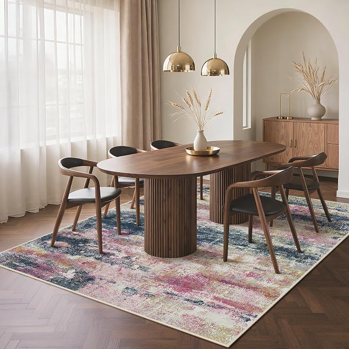 Area Rugs 8x10 for Living Room Bedroom, Modern Abstract Machine Washable Rug - Image 3
