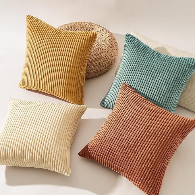 Topfinel 20x20 inch 4 Pack Decorative Throw Pillow Covers, Soft Velvet Modern - Image 5