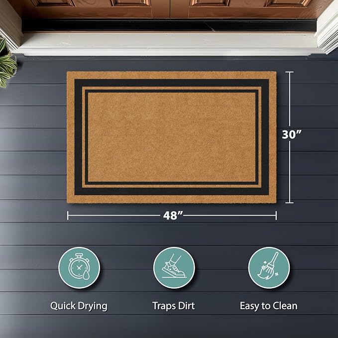 Barnyard Designs Natural Coco Coir Heavy Duty Backing Doormat - Image 8