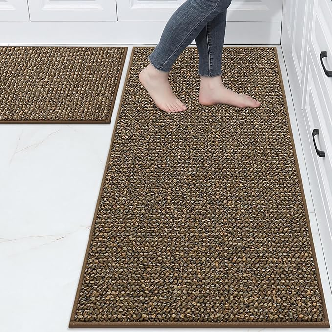 BEQHAUSE Kitchen Rugs and Mats 2PCS, Non-Slip Kitchen Mats by BEQHAUSE