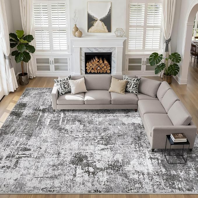 LOONGRUG 12x15 Area Rug Washable Large Neutral Modern Living Room Rugs | by LOONGRUG