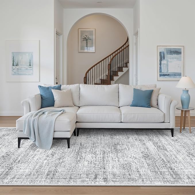 4x10 Wide Hallway Runner Rug: Washable Soft Rug Runners - Image 2