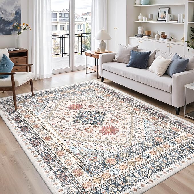 zesthome 5x8 Area Rugs for Living Room, Non-Slip Backing Washable Rugs by Zesthome