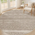 Nakagishi Area Rug Living Room Rugs: 4X4 Machine Washable Boho Large Neutral by NakagishiAreaRug