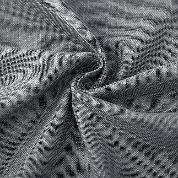 Dark Gray Curtains for Living Room Back Tab Modern Farmhouse Semi Sheer Gray - Image 5