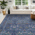 Hazo Haus Boho 8x12 Washable Dark Blue Rug by HazoHaus