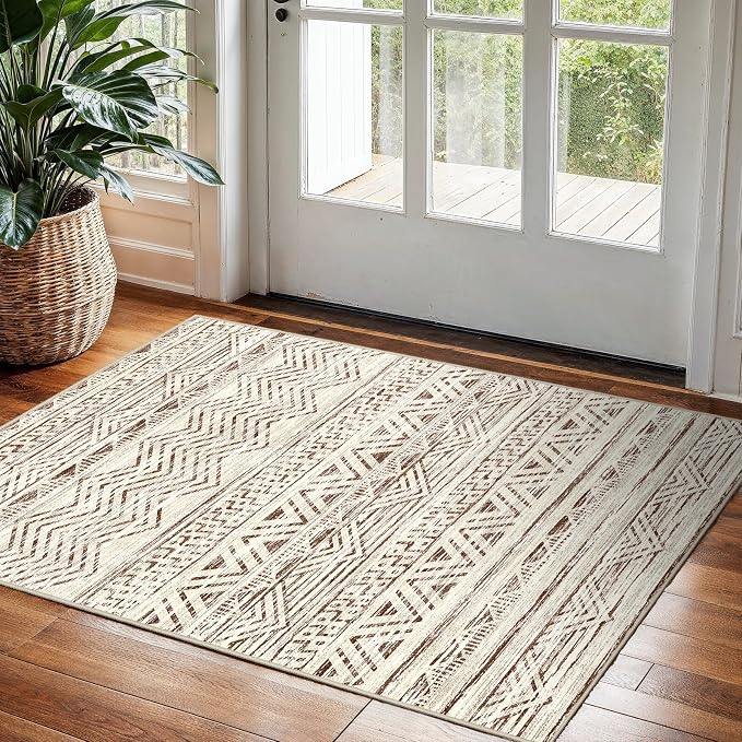 2x3 Washable Entryway Area Rug: Moroccan Small Runner Rug by Ksrau