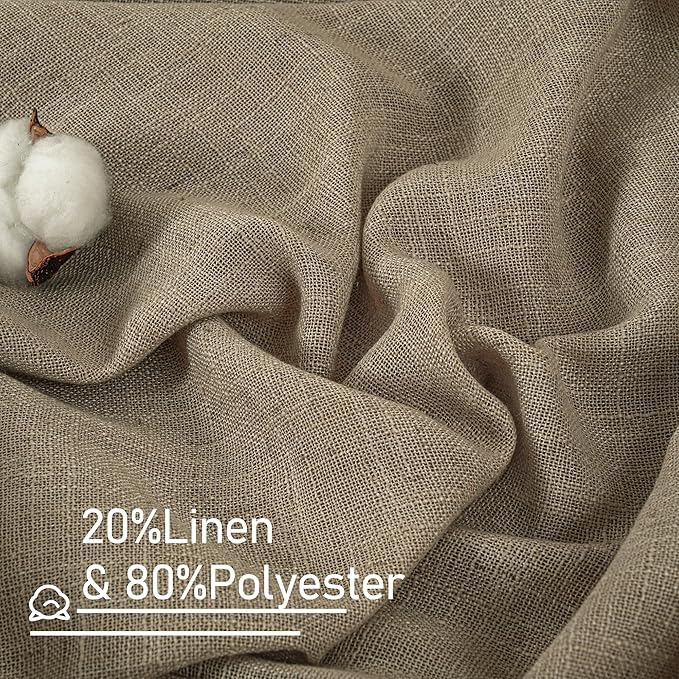 LAMIT 40 Inch Length Linen Curtains - Image 2