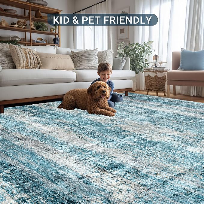 LEPEII 6x9 Area Rugs, Washable Modern Abstract Area Rugs - Image 7