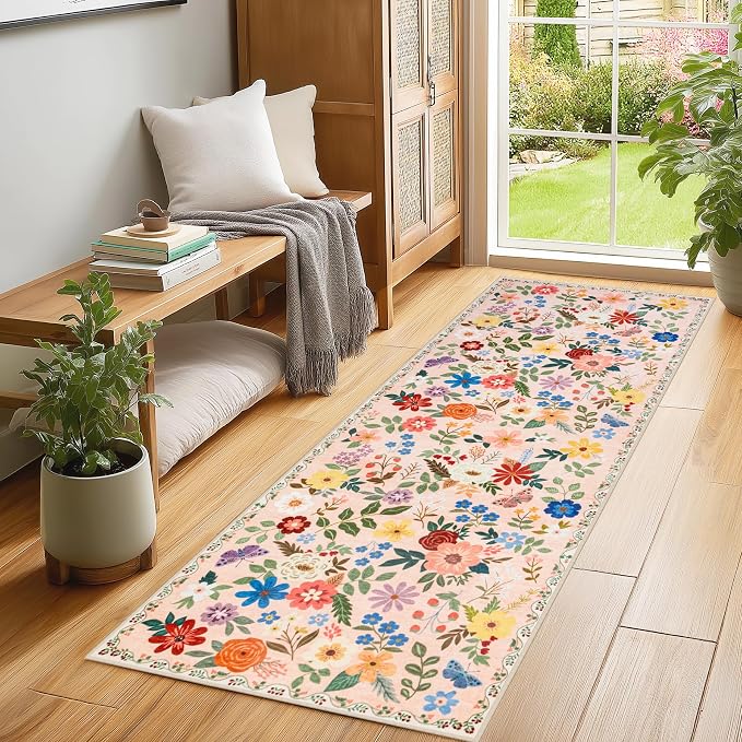 Runner Rug for Entryway: 2.6x8 Kitchen Rugs Non Slip Washable Ultra-Thin Soft - Image 3