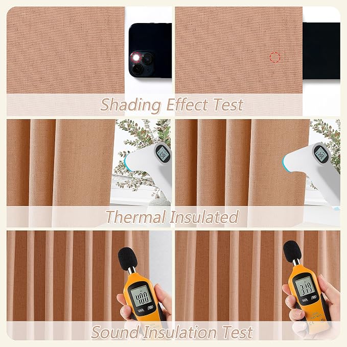 Guken 100% Blackout Curtains 84 Inch Length 2 Panels Set - Image 5