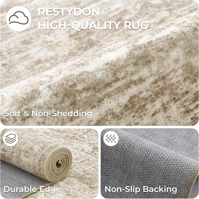 3x4 Washable Area Rug for Entryway, Soft Kitchen Rugs Non Slip for Dining Room - Image 7