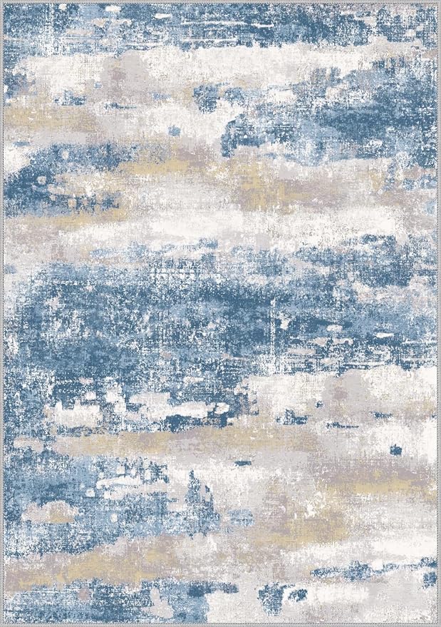 Area Rugs 6x9 for Living Room Bedroom, Modern Abstract Machine Washable Soft - Image 6
