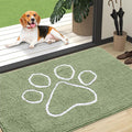 OLANLY Dog Door Mat for Muddy Paws 47x32, Paw Print Design, Absorbs Moisture by OLANLY