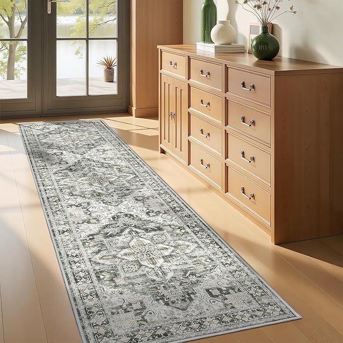 Runner Rug 2x8 Runners for Hallways Non Slip Washable, Vintage Hallway Runner - Image 3