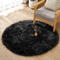 ORINOVA Black Fluffy Faux Fur Rug by ORINOVA