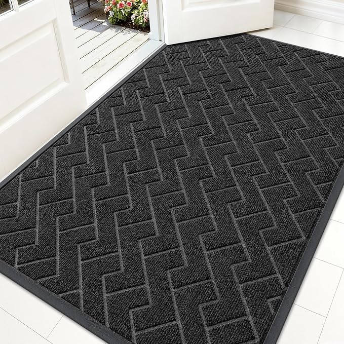OLANLY Front Door Mat Indoor Outdoor Entrance, Waterproof All-Season, by OLANLY