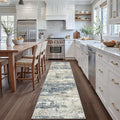 Runner Rug for Hallway Kitchen, Soft Modern Abstract Throw Rugs, Low Pile Floor by BEIMO