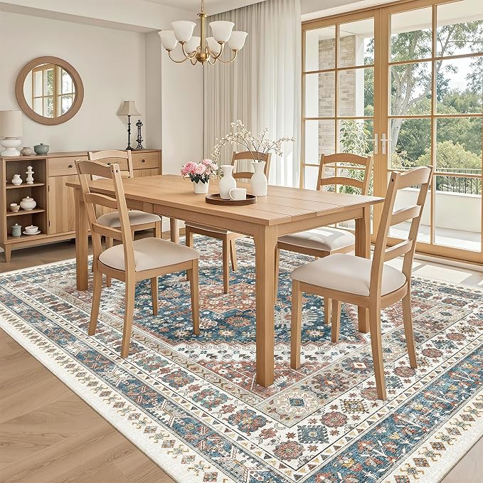 Madane 5x7 Area Rugs for Living Room, Stain Resistant Washable Rugs, Non-Slip - Image 4