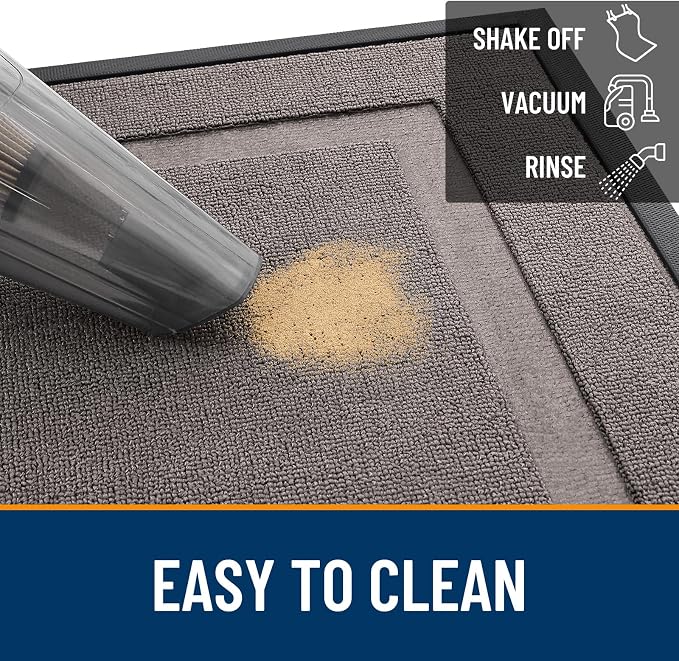 OLANLY Front Door Mat Outside 59x34, All-Season Heavy-Duty Rubber Doormat | - Image 5