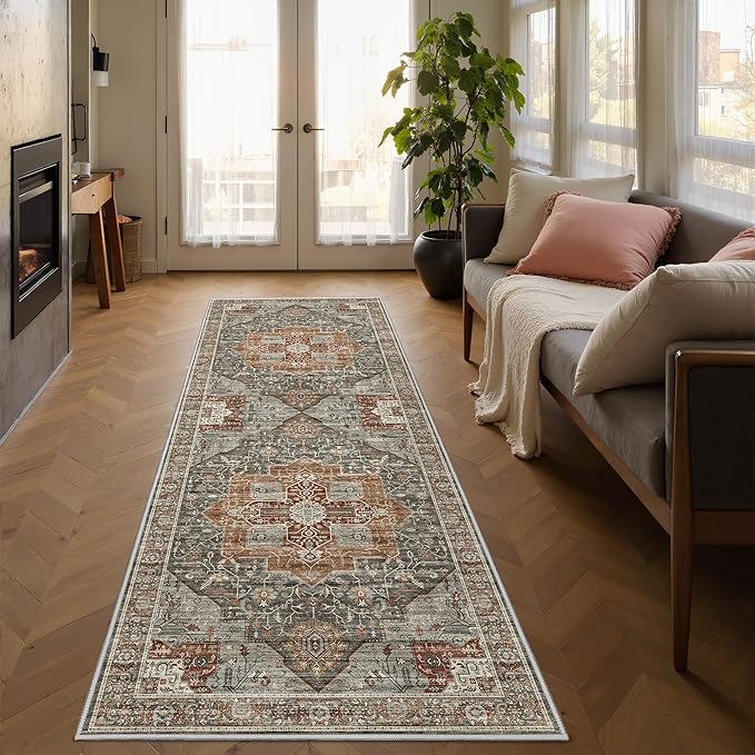 Runner Rug 2x6, Non Slip Washable Rugs by Restydon
