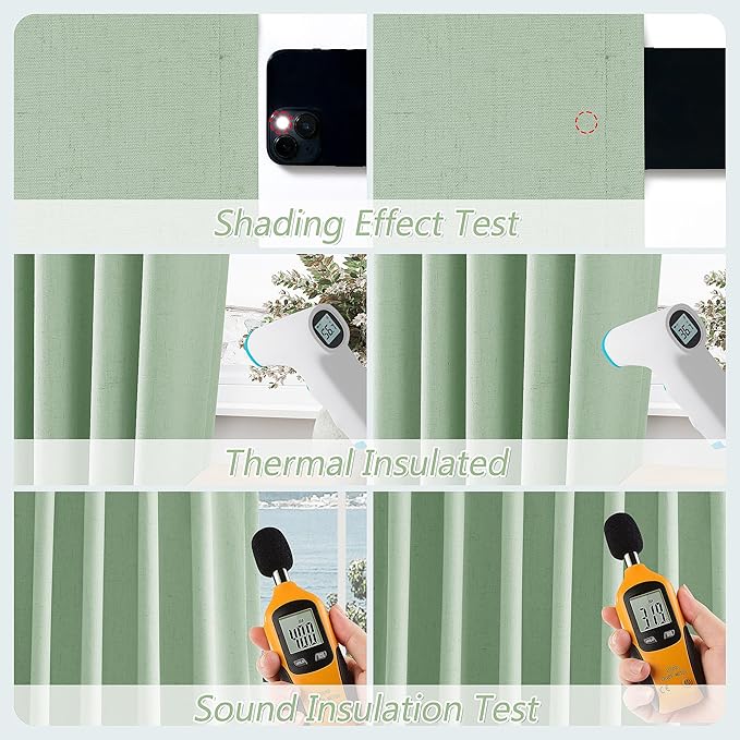 Guken 100% Blackout Curtains 120 Inch Length 2 Panels Set - Image 5