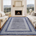 GarveeHome 6x9 Large Washable Area Rug Modern Bordered Rug Distressed Geometric by GarveeHome