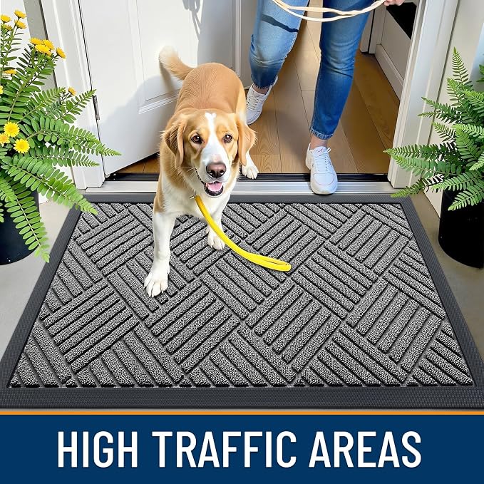 OLANLY Front Door Mat Outside Entrance 71x23, Heavy Duty Sturdy Natural Rubber - Image 5