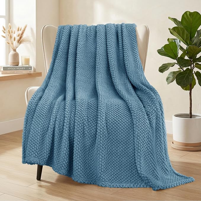 Whale Flotilla Extra Large Fuzzy Fleece Throw Blanket by WHALEFLOTILLA