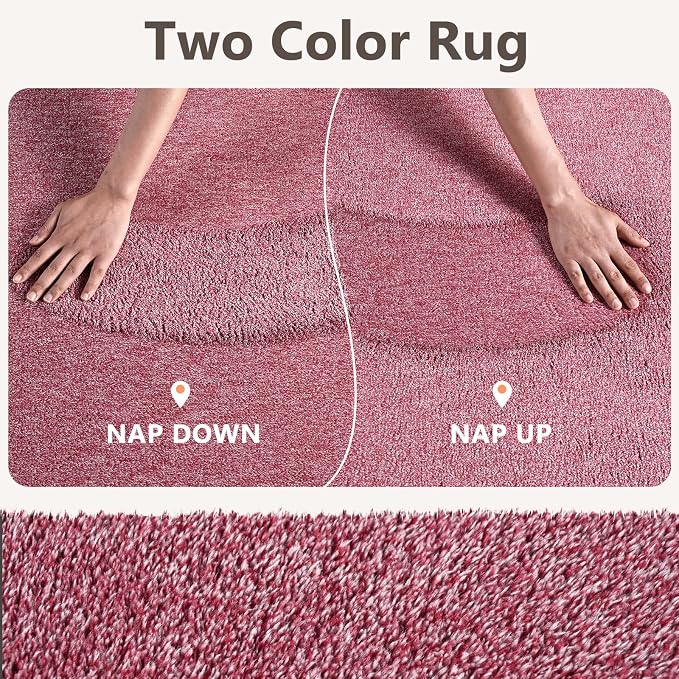 3x5 Red/White Area Rug Washable Non-Slip Soft Thin - Image 9
