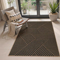 Lahome Enfys Modern Geometric Outdoor Easy Jute Rug, 3x5 Indoor Outdoor Rugs by Lahome