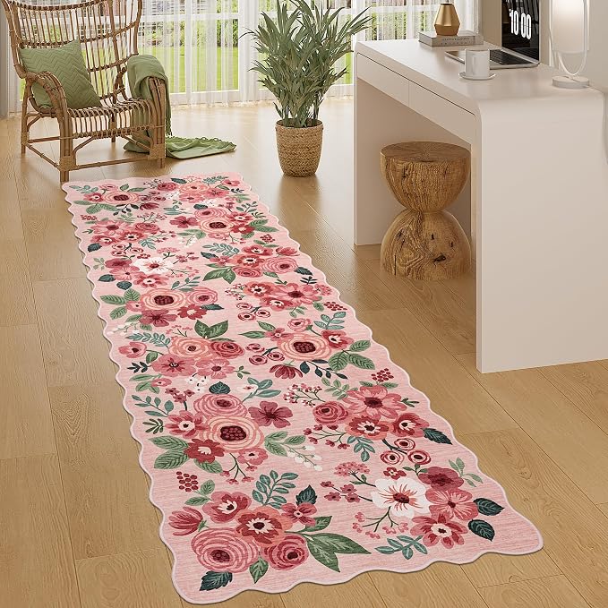 DUKINO 2x10 Runner Rug for Hallway, Washable Kitchen Rug Non Slip, Low Pile - Image 3