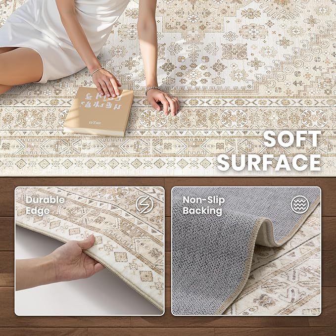 zesthome 2x3 Entryway Rug, Soft Washable Rugs, Non Slip Area Rug, Stain - Image 6