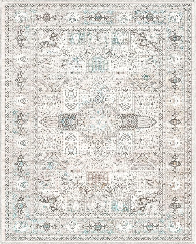 8x10 Extra Large Area Rug Living Room, Modern Neutral Washable Boho Area Rug - Image 2