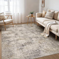 Nakagishi 5x7 Area Rugs Living Room: Washable Abstract Large Neutral Soft Rug by NakagishiAreaRug