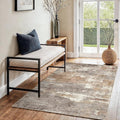 3x4 Washable Entryway Area Rug: Modern Abstract Small Runner Rug by Ksrau