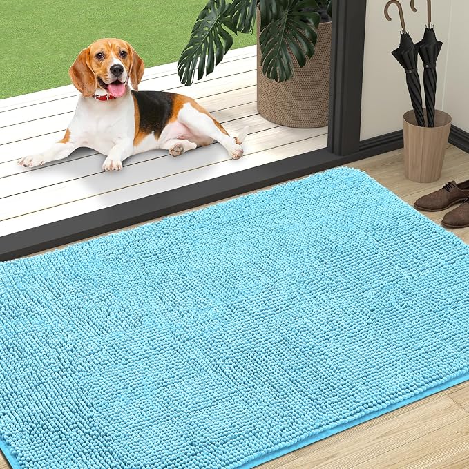OLANLY Dog Door Mat for Muddy Paws 47x32, Absorbs Moisture and Dirt, Absorbent by OLANLY