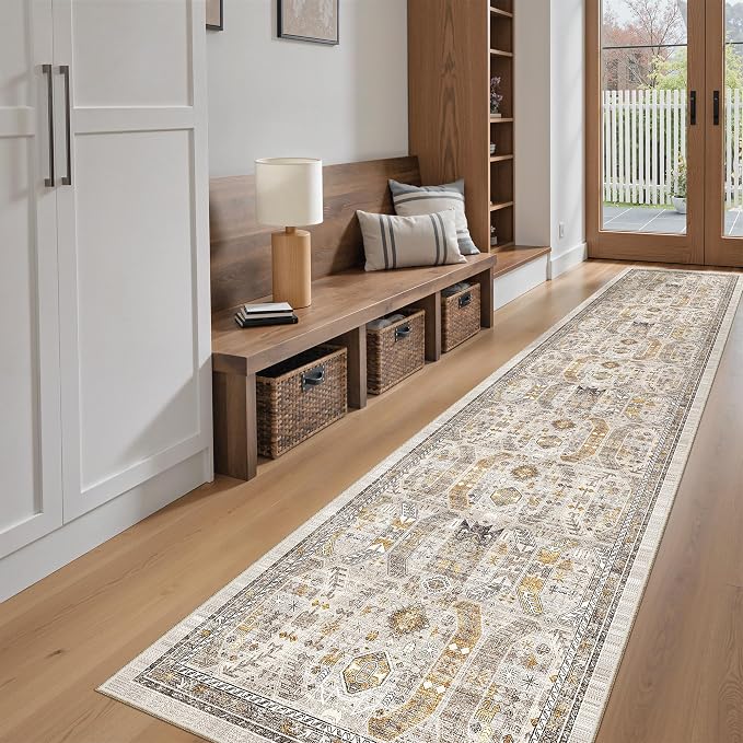 Madane Runner Rugs for Hallway 2x10 Long Washable Non-Slip Hallway Runner Rug - Image 3