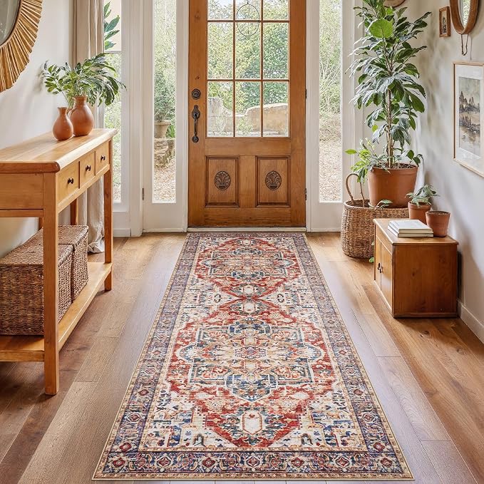 AMADA HOMEFURNISHING 2x6 Washable Runner Rug, Low-Profile Kitchen Rugs by AMADAHOMEFURNISHING