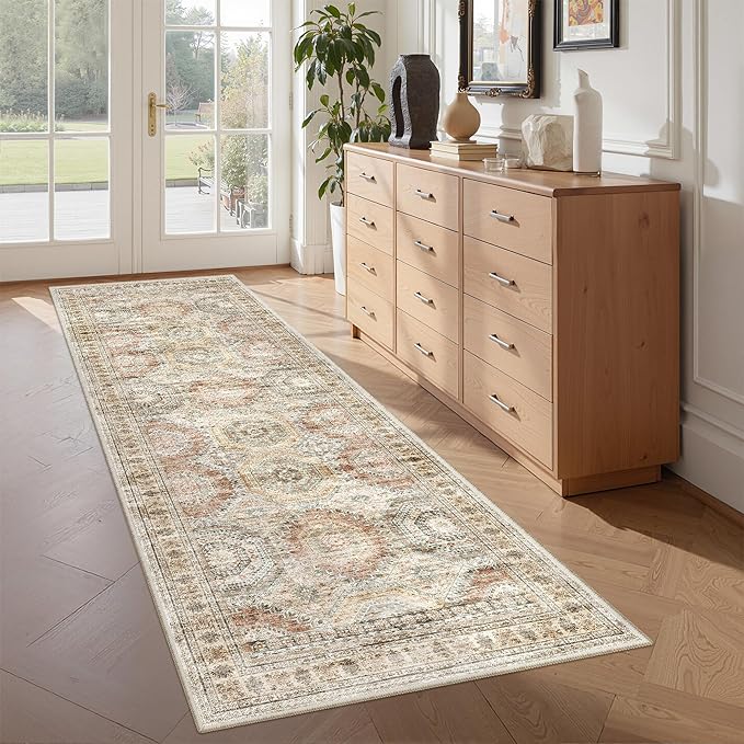 Washable Runner Rugs for Bedroom by Restydon