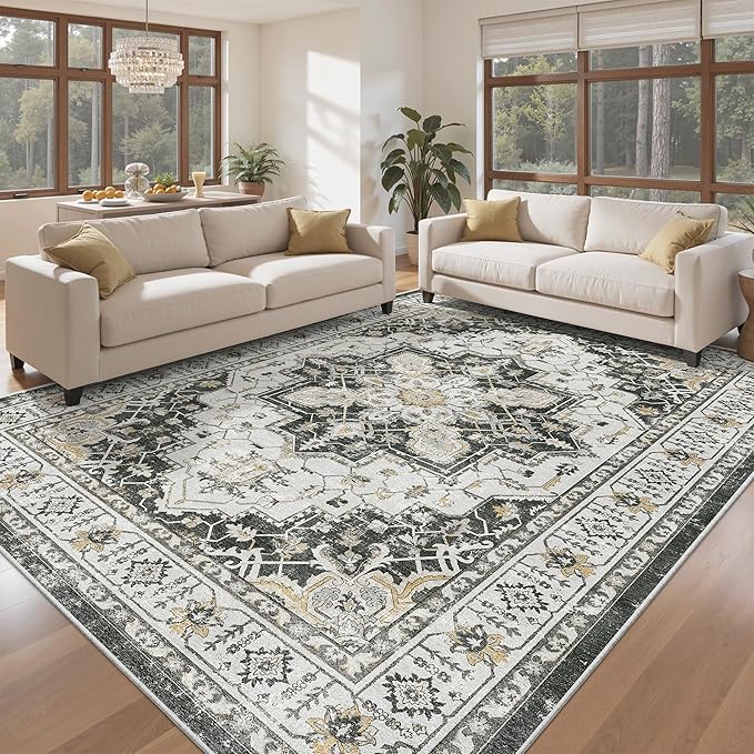 Madane Washable Rug 8x10 Area Rugs - Image 2