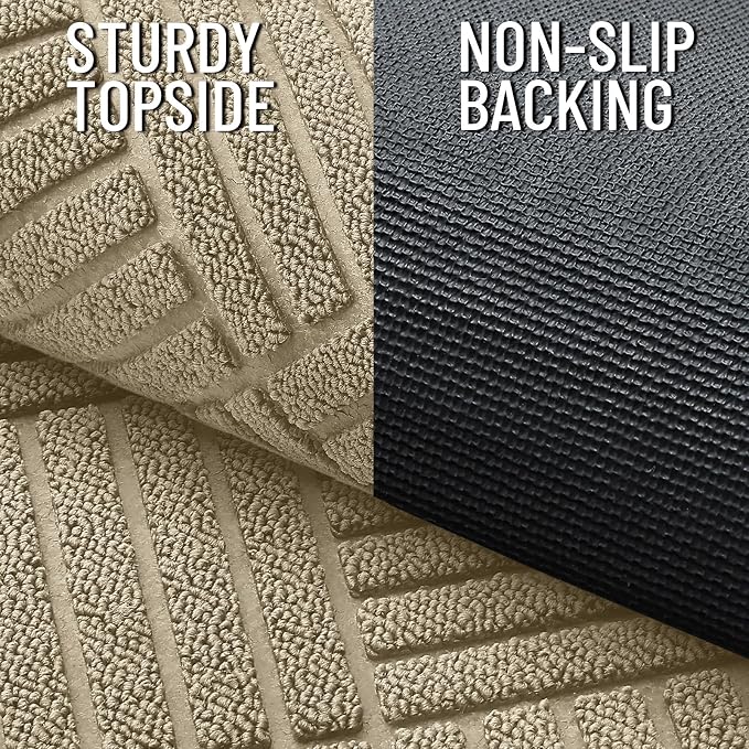 OLANLY Front Door Mat Outside Entrance 33x21, Heavy Duty Sturdy Natural Rubber - Image 3