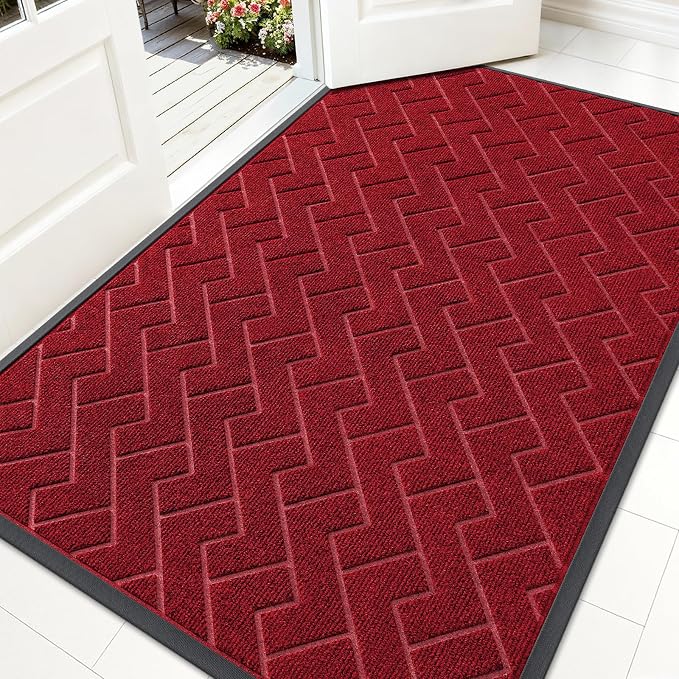 OLANLY Front Door Mat Indoor Outdoor Entrance, Waterproof All-Season, by OLANLY