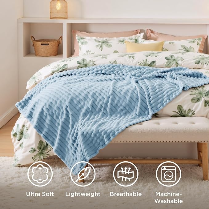 Bedsure GentleSoft Blue Twin XL Blanket - Image 5