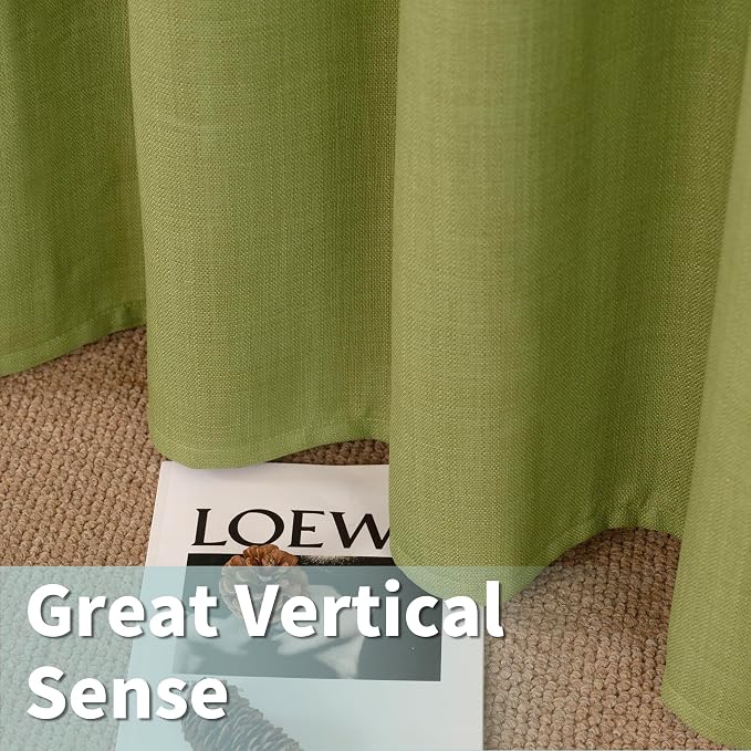 LAMIT Moss Green Linen Curtains - Image 6