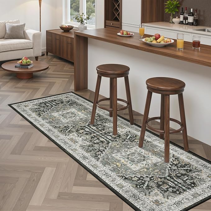 Madane Washable Kitchen Runner Rug 2x6, Ultra-Thin Non-Slip Hallway Runner - Image 3