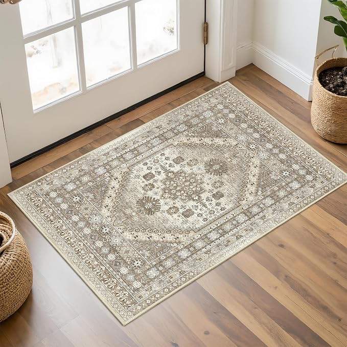 Entryway Rug - 2x3 Washable Rug Runner by Restydon