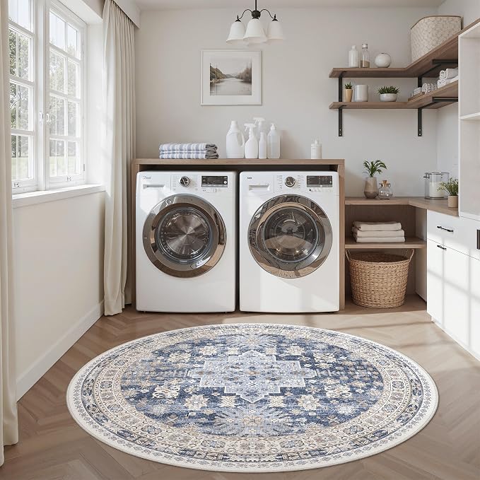 zesthome Washable Round Rug - 5ft Ultra-Thin Circle Area Rugs - Image 9