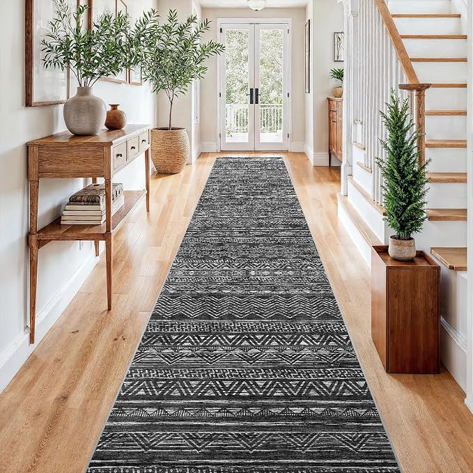 3x15 Washable Kitchen Runner Rug: Modern Moroccan Runners by Ksrau